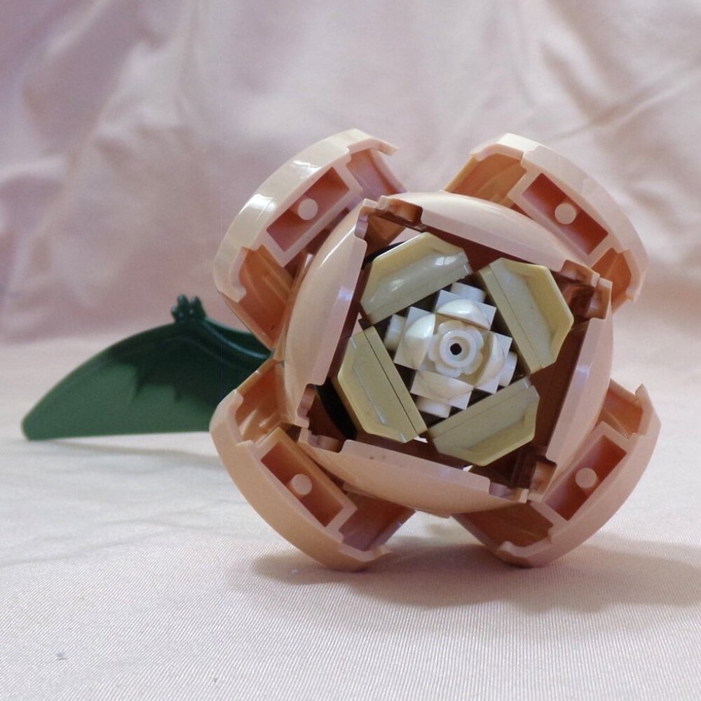 LEGO Botanical Flowers - 1 pcs Rose Tan Curved - Individual Sale 10280 Bouquet - Picture 4 of 8